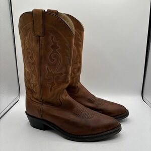 Double H Cowboy Boots Men's Size 9.5 D DH3253 Brown Leather Western Rodeo Work